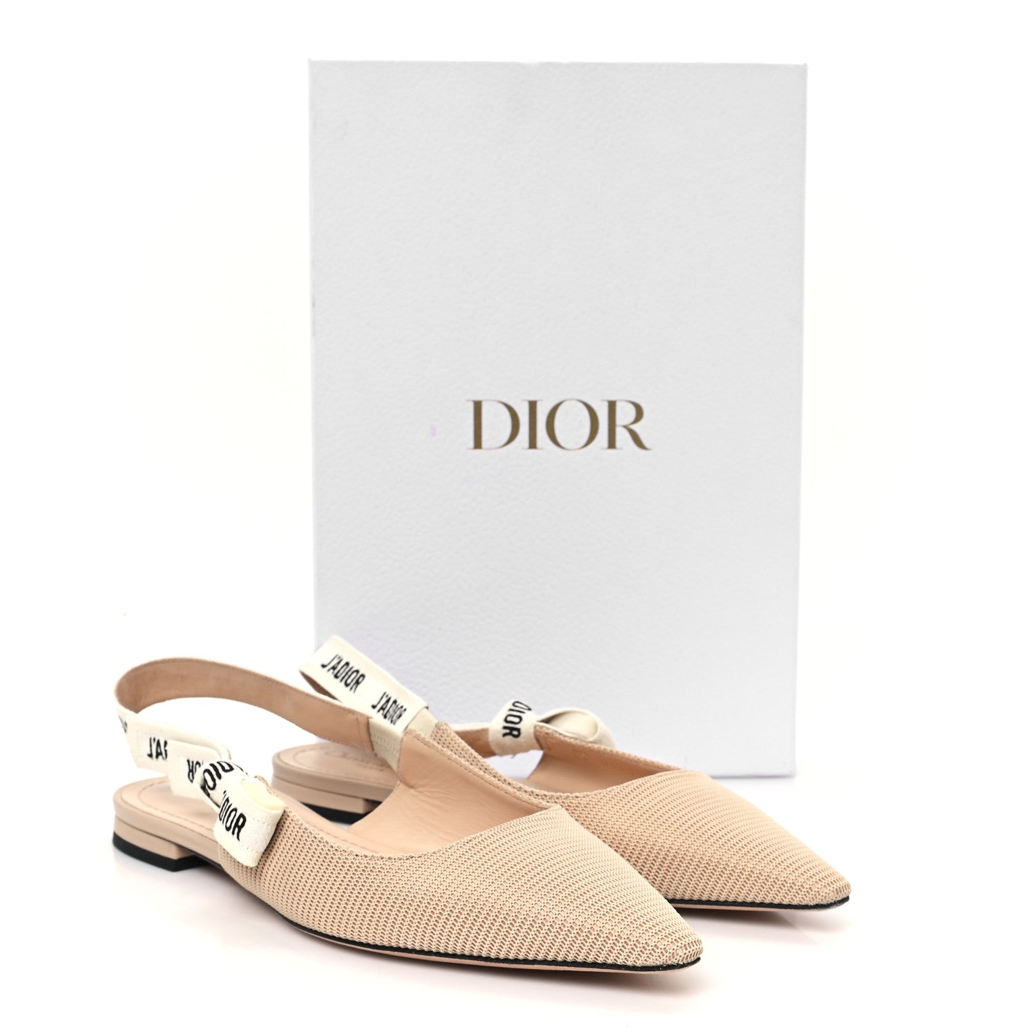 Christian Dior Technical Canvas Ribbon J'Adior Slingback Ballet Flats 40 Powder Nude 10 of 10