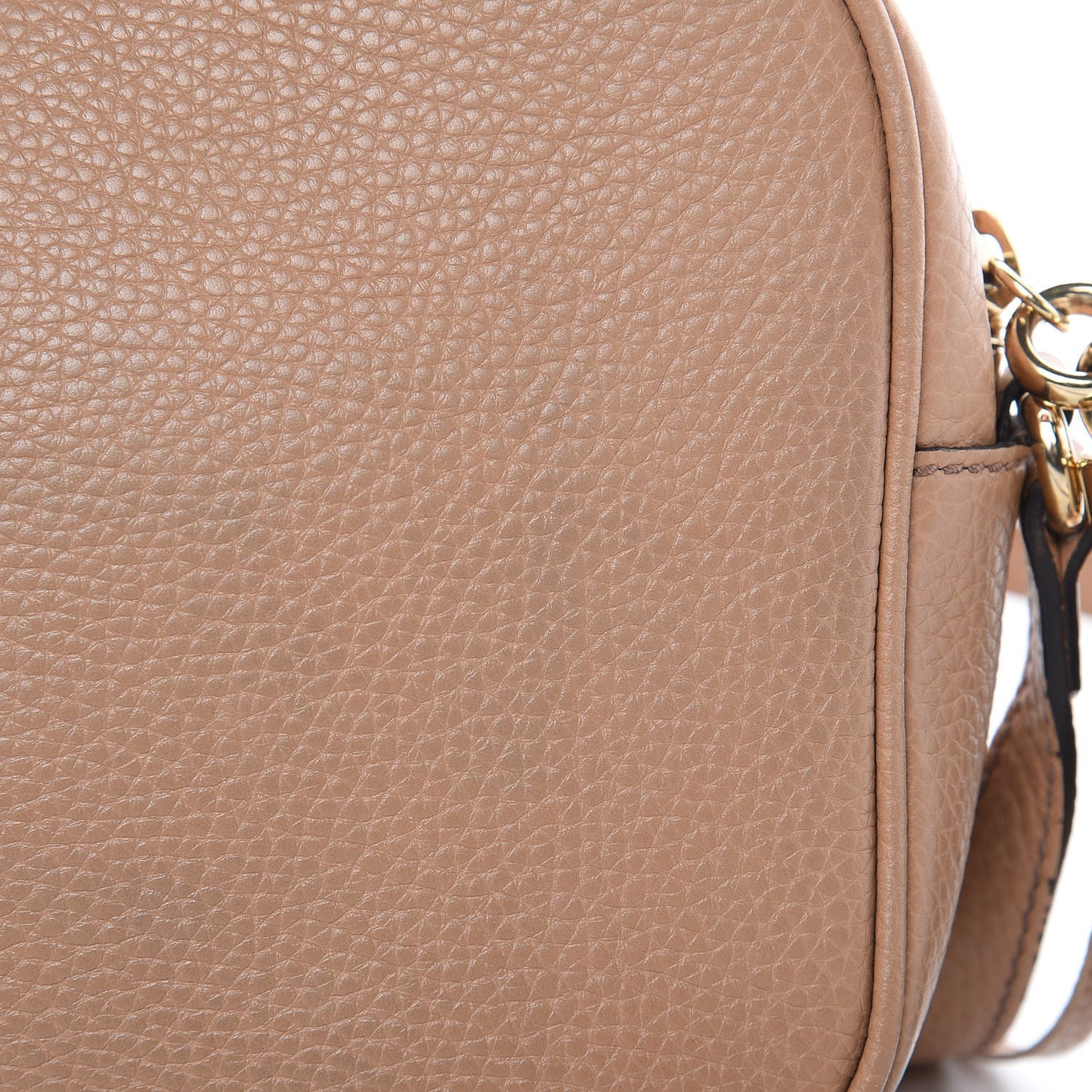 Pebbled Calfskin Small Soho Disco Bag Rose Beige