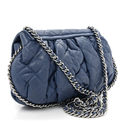 Chanel Washed Lambskin Quilted Medium Chain Around Messenger Blue 3 of 19