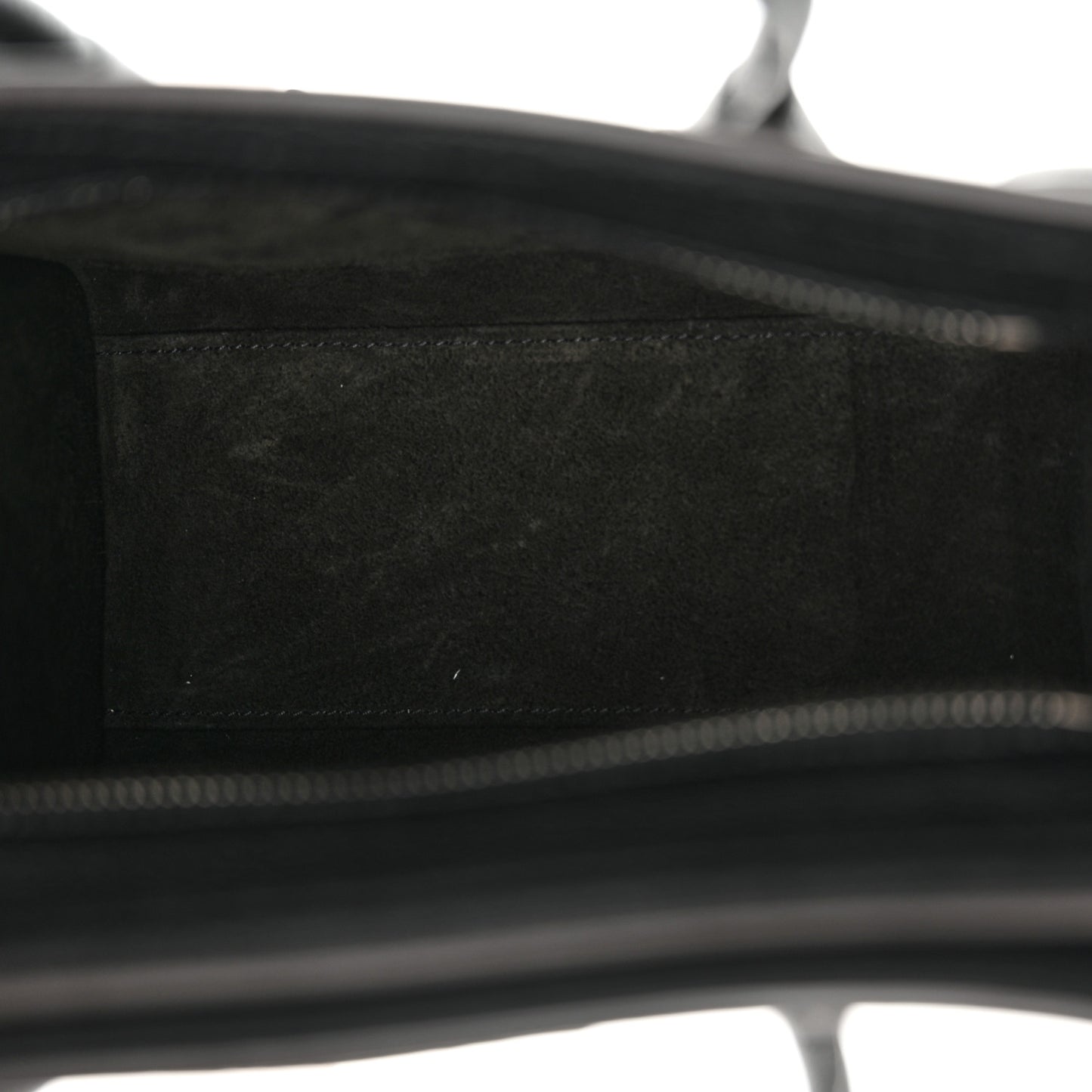 Drummed Calfskin Nano Luggage Black