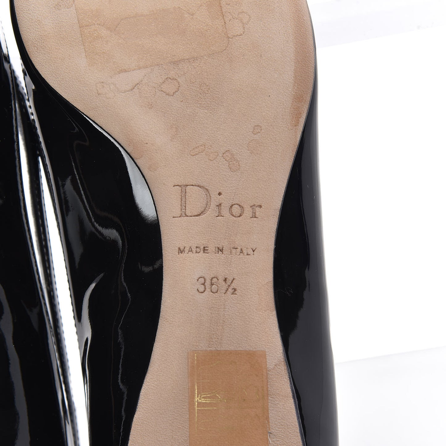 Patent PVC Bow Ballerina Flats 36.5 Black