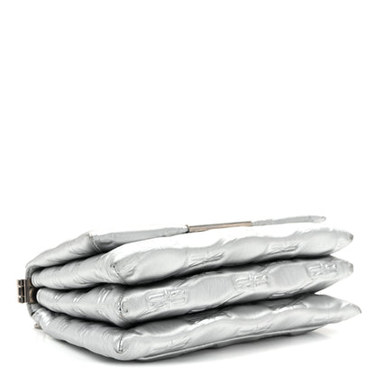 Balenciaga Nappa Allover License BB Monogram Embossed Medium Triplet Bag Silver 4 of 10