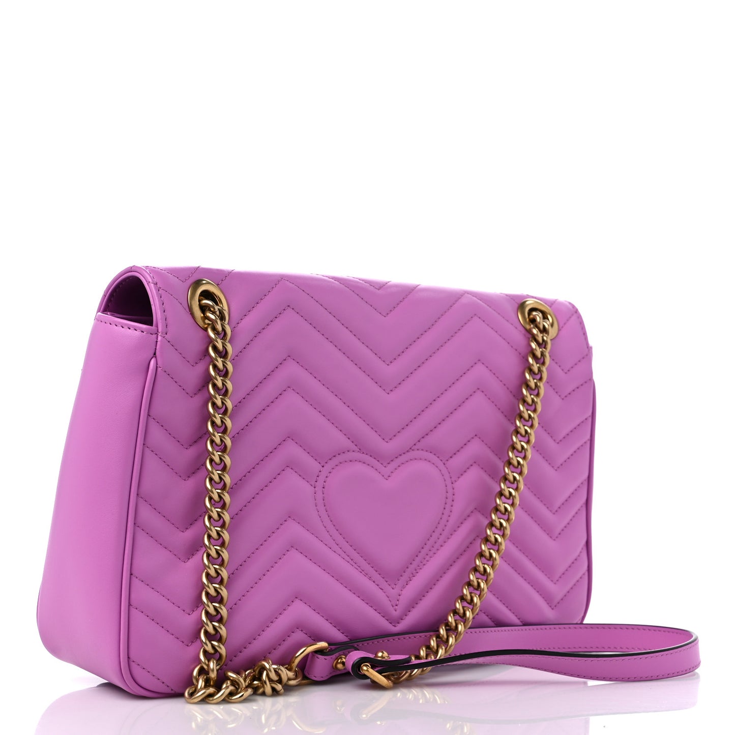 Calfskin Matelasse Medium GG Marmont Shoulder Bag Candy Mousse