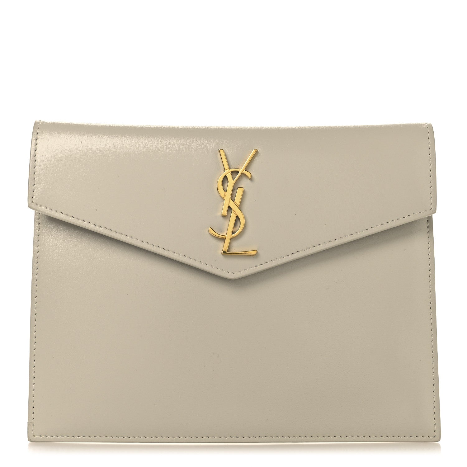 Saint Laurent Smooth Shiny Calfskin Uptown Baby Pouch Crema Soft 1 of 9