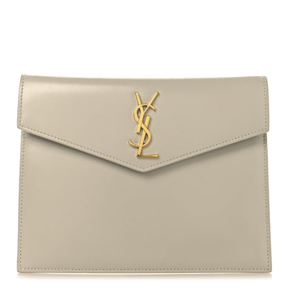 Saint Laurent Smooth Shiny Calfskin Uptown Baby Pouch Crema Soft 1 of 9