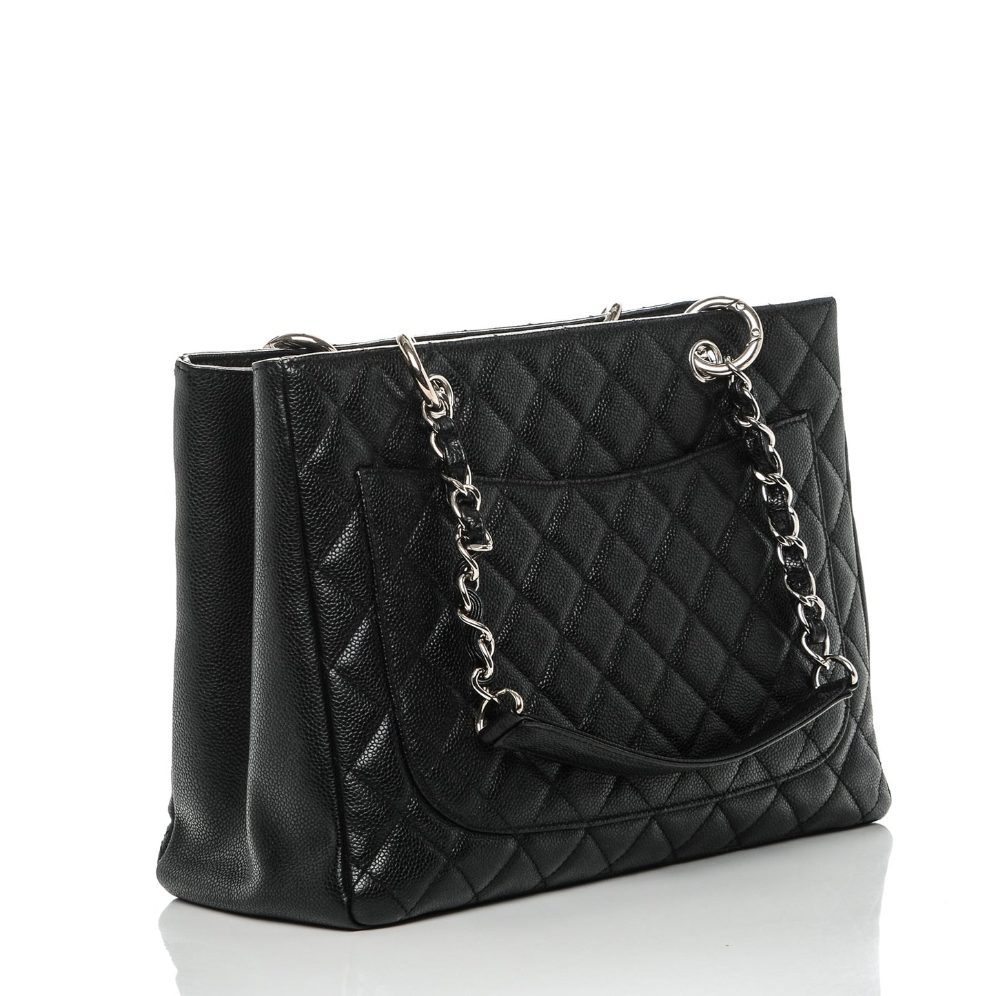 Caviar Quilted Grand Shopping Tote GST Black
