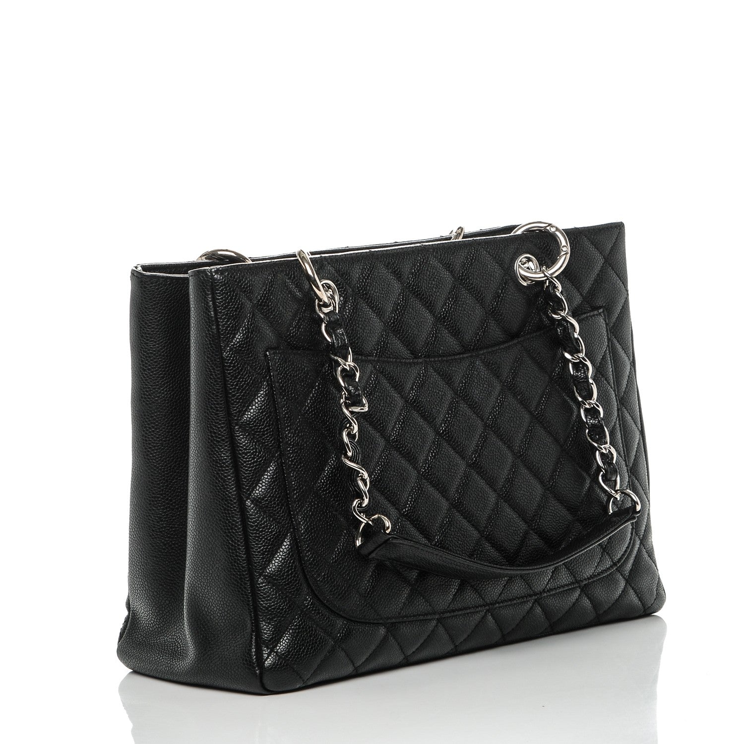Chanel Caviar Quilted Grand Shopping Tote GST Black 3 of 8