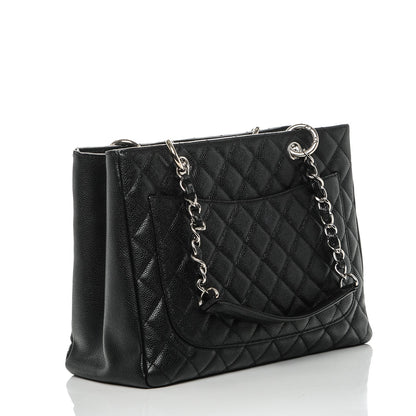 Chanel Caviar Quilted Grand Shopping Tote GST Black 3 of 8