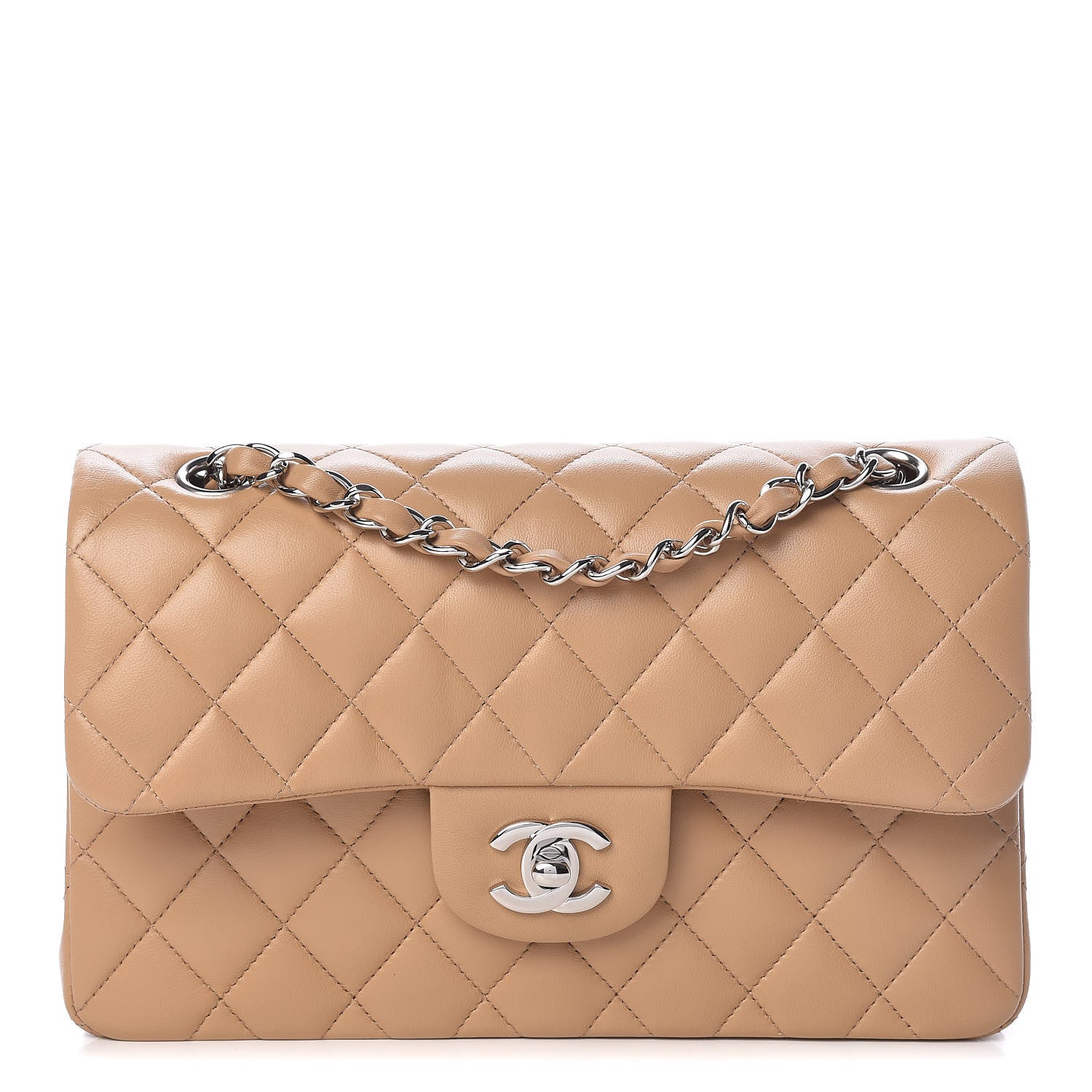 Chanel Lambskin Quilted Small Double Flap Beige 1 of 12