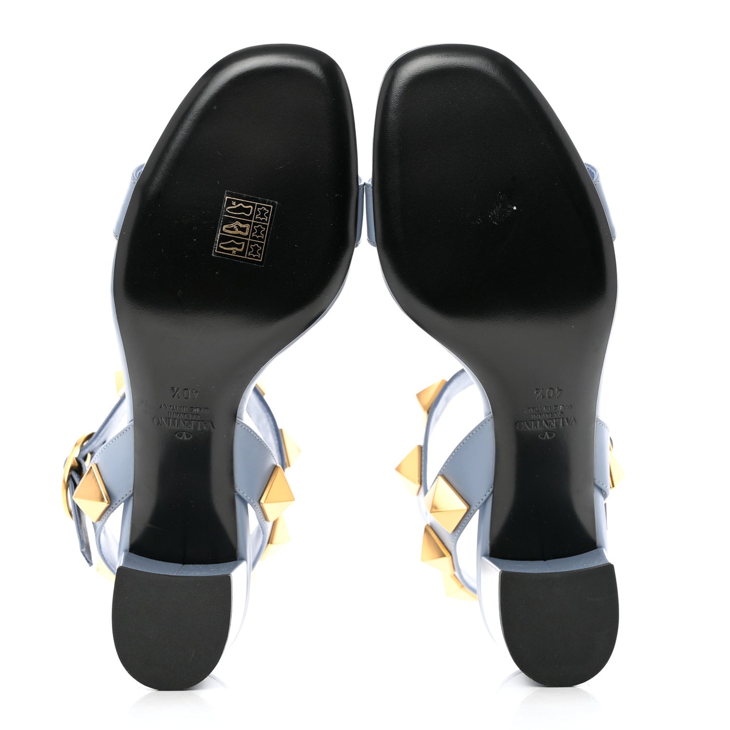 Calfskin Roman Stud 60mm Sandals 40.5 Niagara