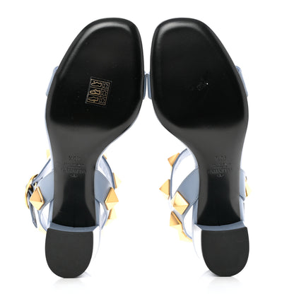 Valentino Garavani Calfskin Roman Stud 60mm Sandals 40.5 Niagara 5 of 9