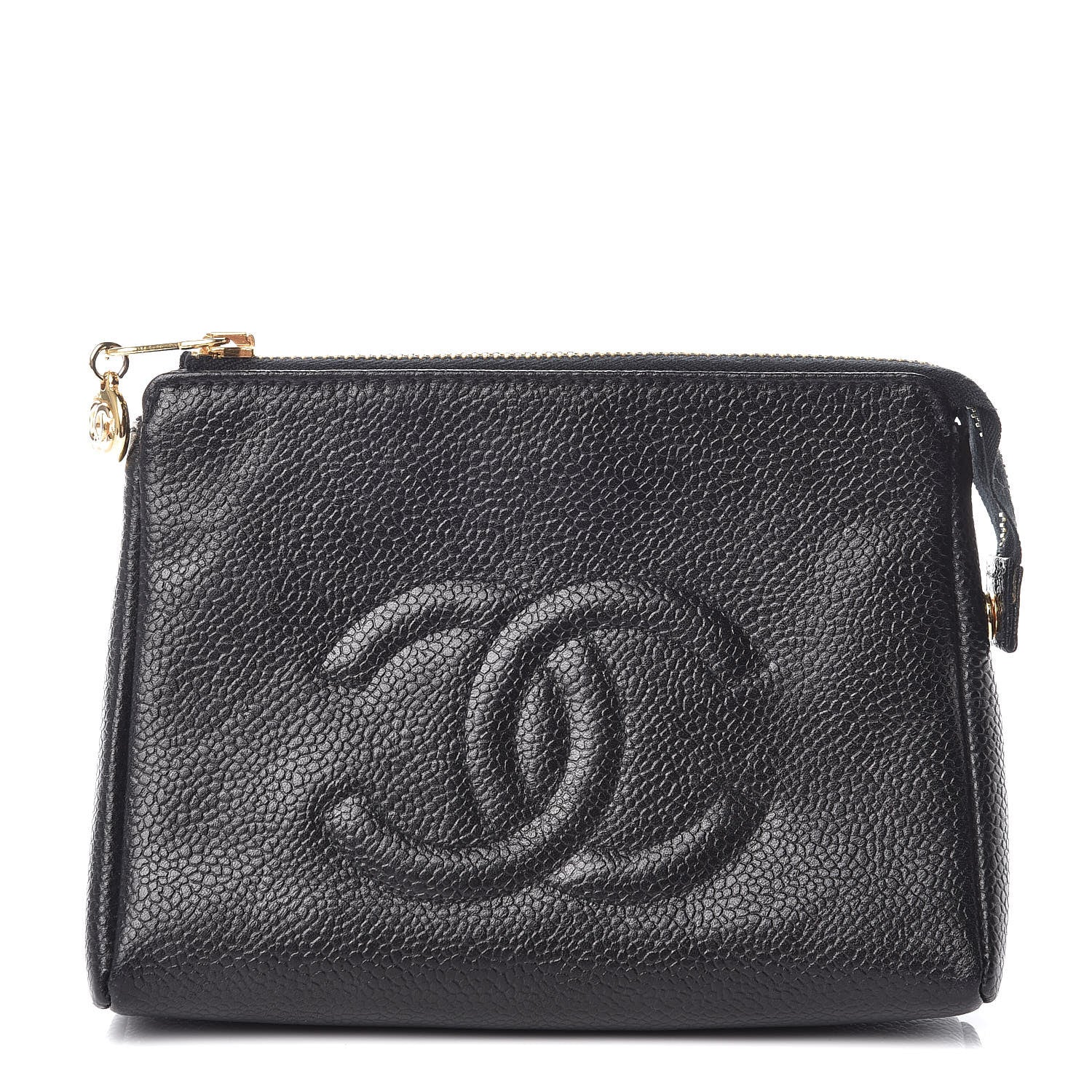 Chanel Caviar Timeless CC Cosmetic Pouch Black 1 of 10