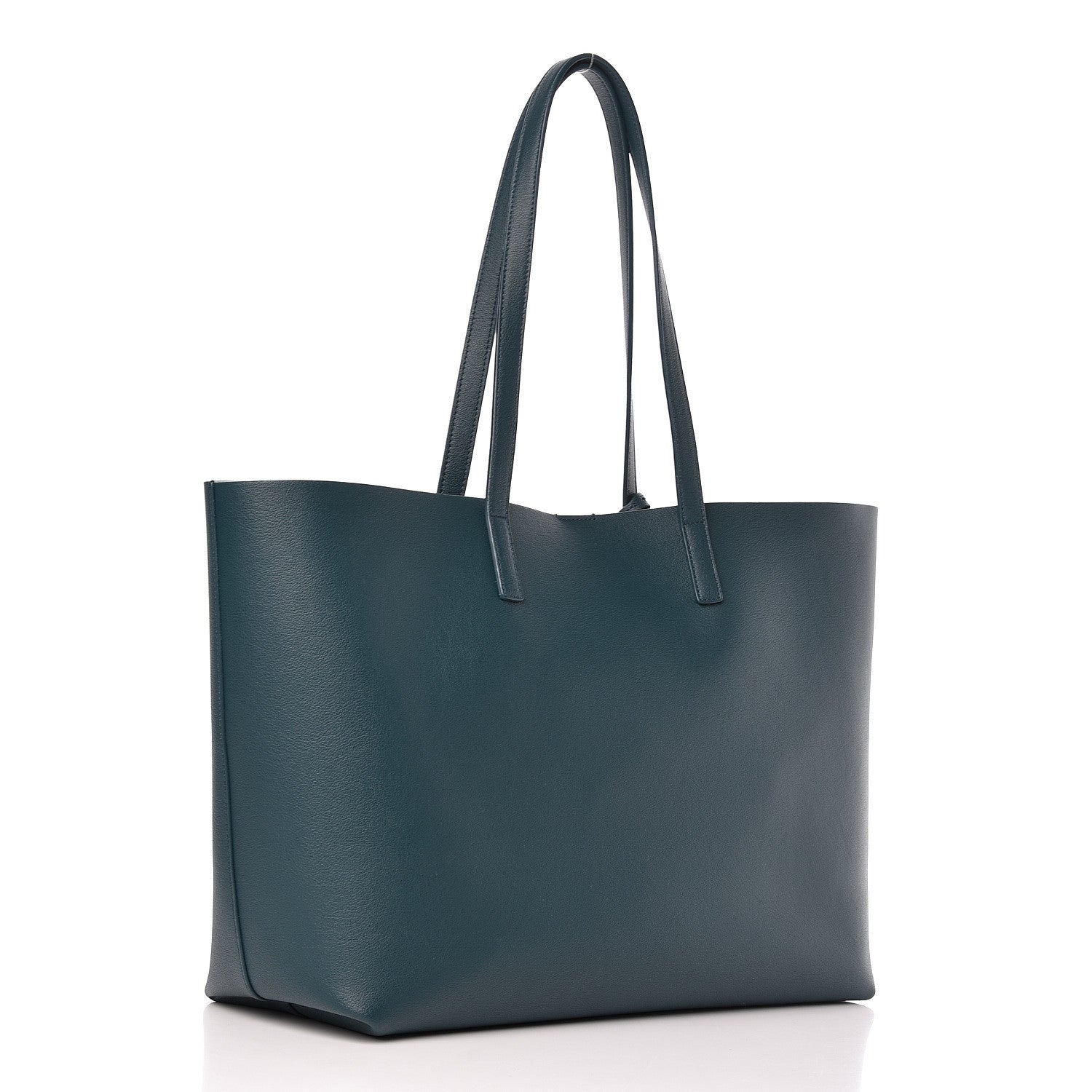 Saint Laurent Calfskin Large Shopping Tote Dark Turquoise 4 of 14