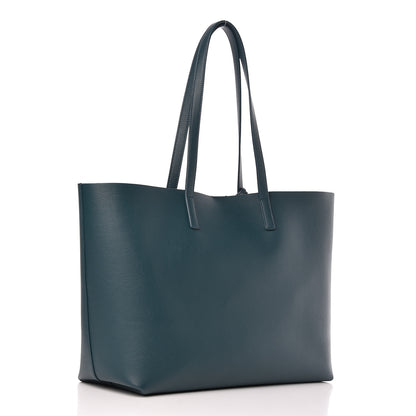 Saint Laurent Calfskin Large Shopping Tote Dark Turquoise 4 of 14