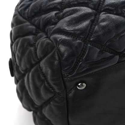 Chanel Calfskin Bubble Quilt Bowler Black 10 of 11