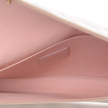 Louis Vuitton Damier Azur Pochette Felicie Chain Wallet Rose Ballerine 7 of 10