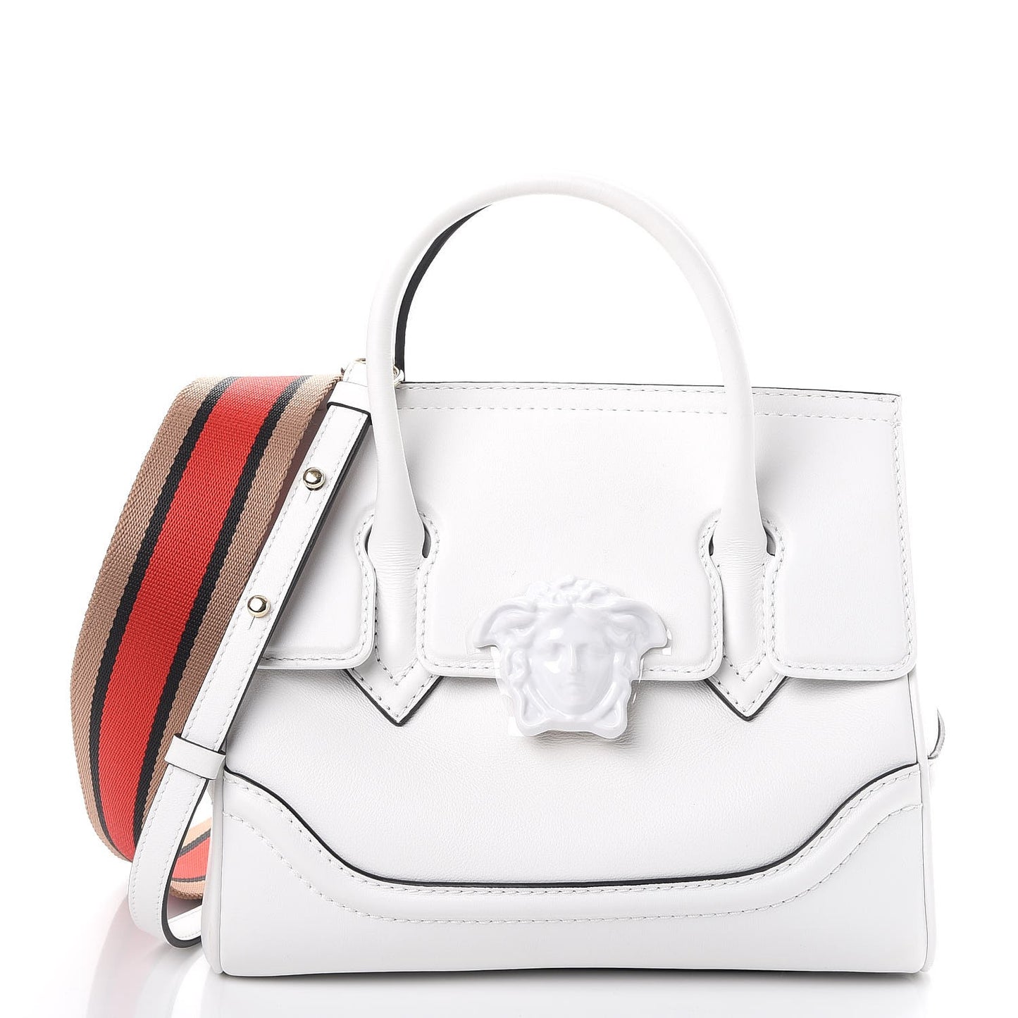 Calfskin Medium Palazzo Empire Bag White