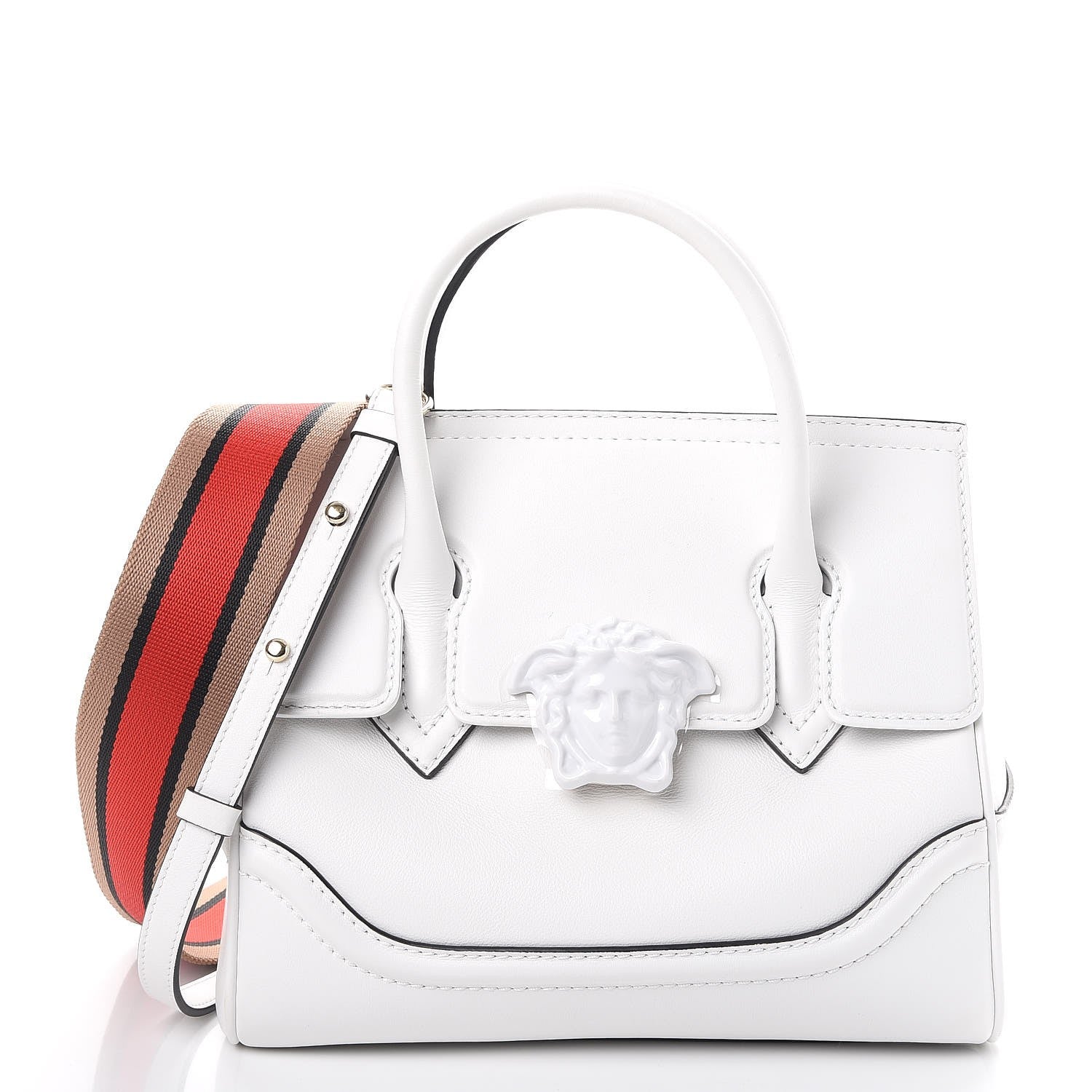 Versace Calfskin Medium Palazzo Empire Bag White 1 of 8