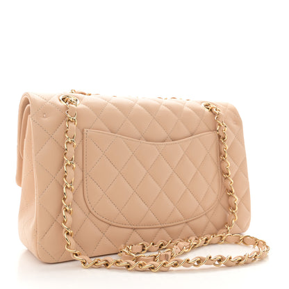 Chanel Lambskin Quilted Medium Double Flap Beige 3 of 11