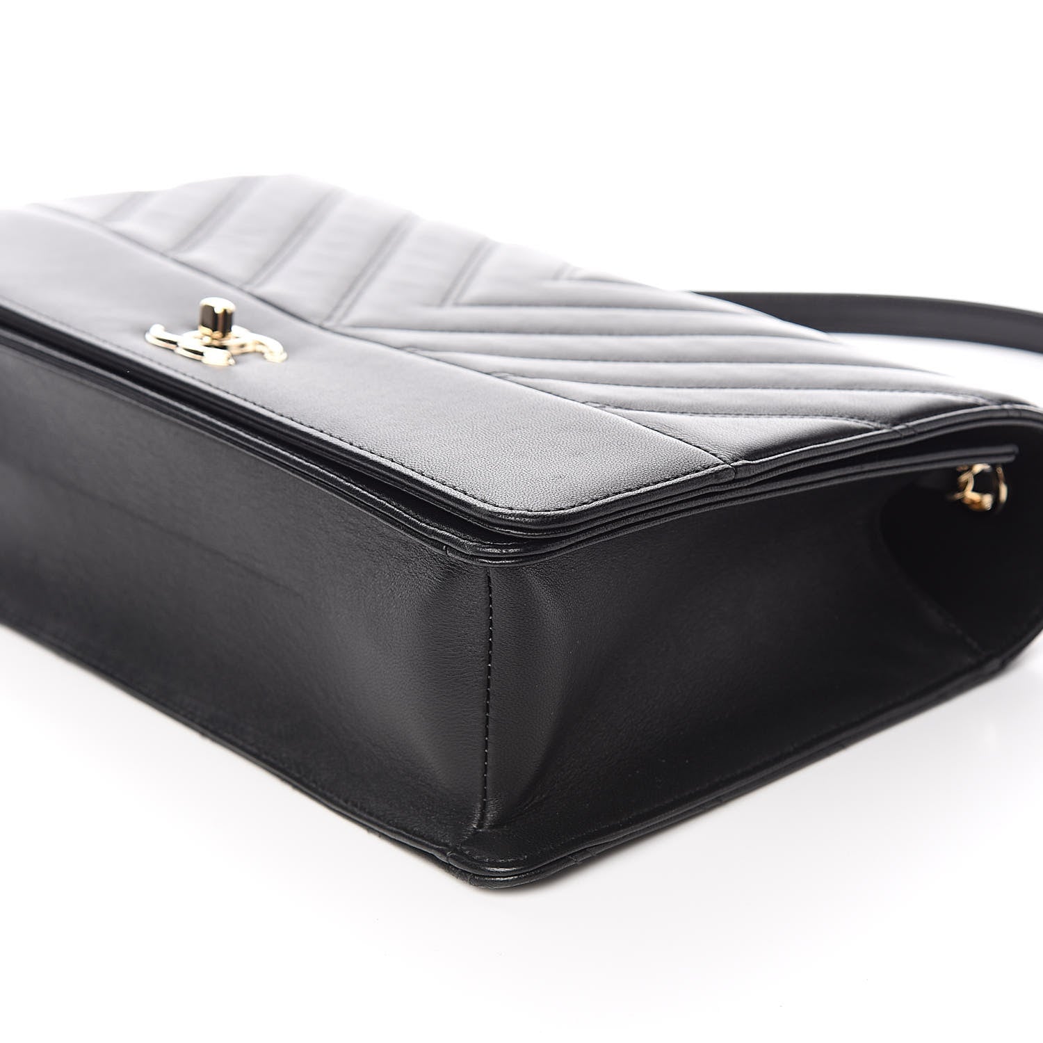 Chanel Lambskin Chevron Quilted Flap Black 9 of 11