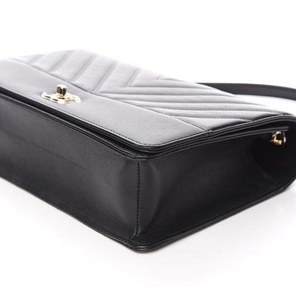 Chanel Lambskin Chevron Quilted Flap Black 9 of 11