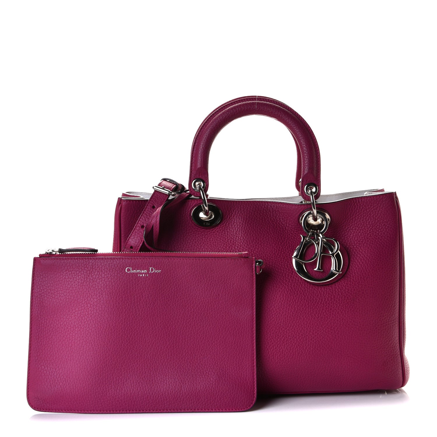 Christian Dior Calfskin Medium Diorissimo Bag Toxic Purple 1 of 14