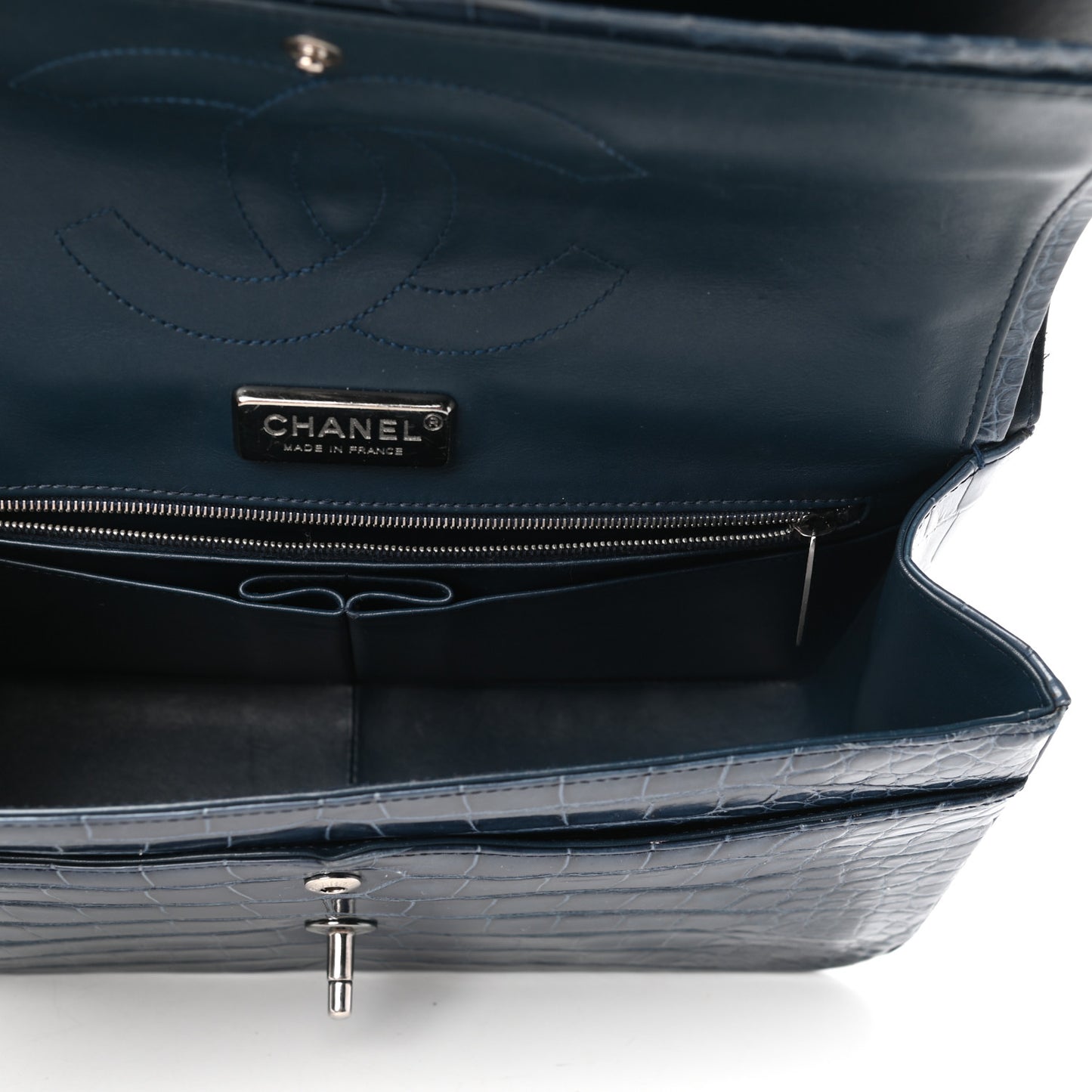 Alligator Jumbo Double Flap Blue