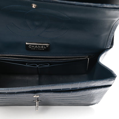Chanel Alligator Jumbo Double Flap Blue 5 of 9