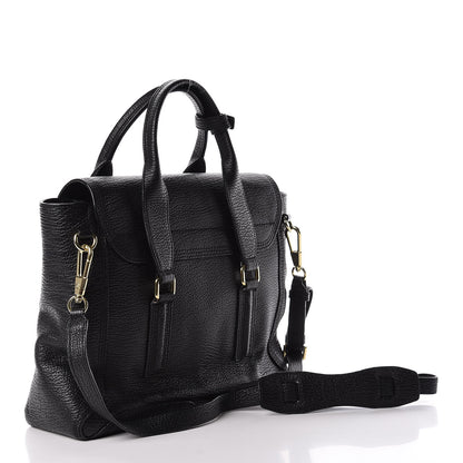 3.1 Phillip Lim 3.1 Textured Calfskin Medium Pashli Satchel Black 4 of 15