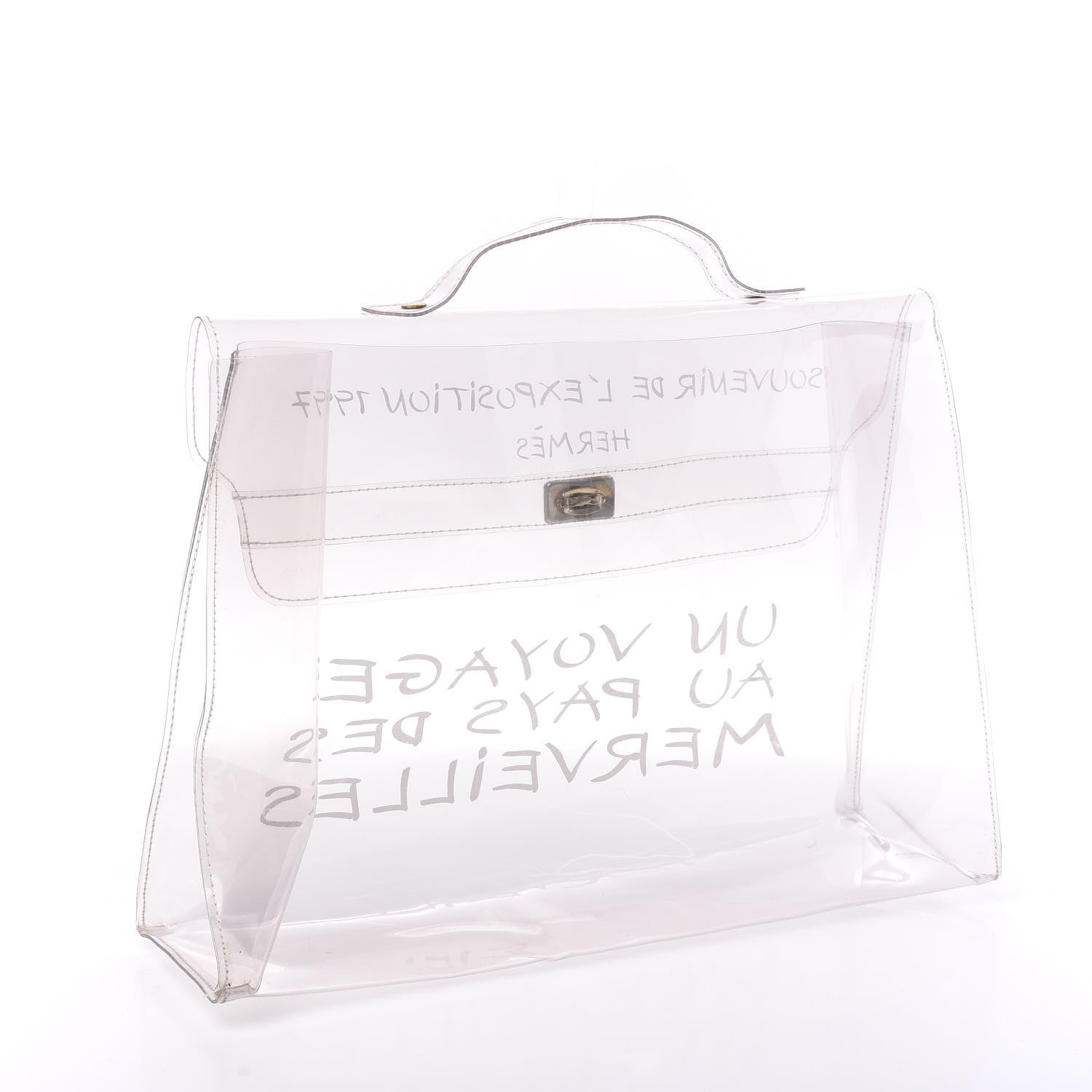 Hermes Vinyl Souvenir De L'Exposition Kelly Transparent 2 of 9
