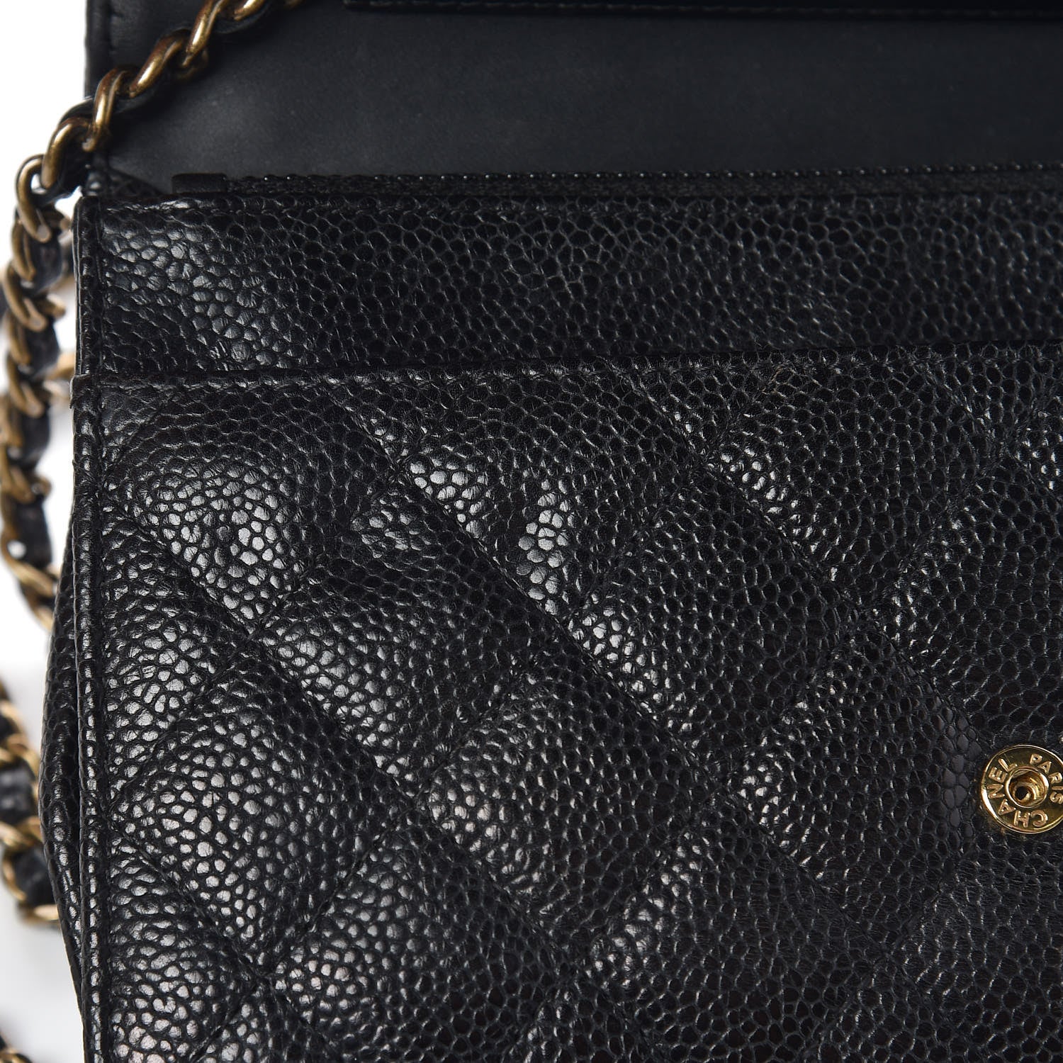 Chanel Caviar Quilted Boy Wallet On Chain WOC Black 9 of 14