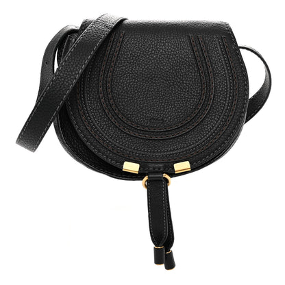 Chloe Grained Calfskin Small Marcie Saddle Bag Black 1 of 9