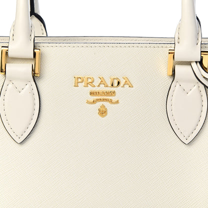 Prada Saffiano Soft Calfskin Zippered Tote White 11 of 11