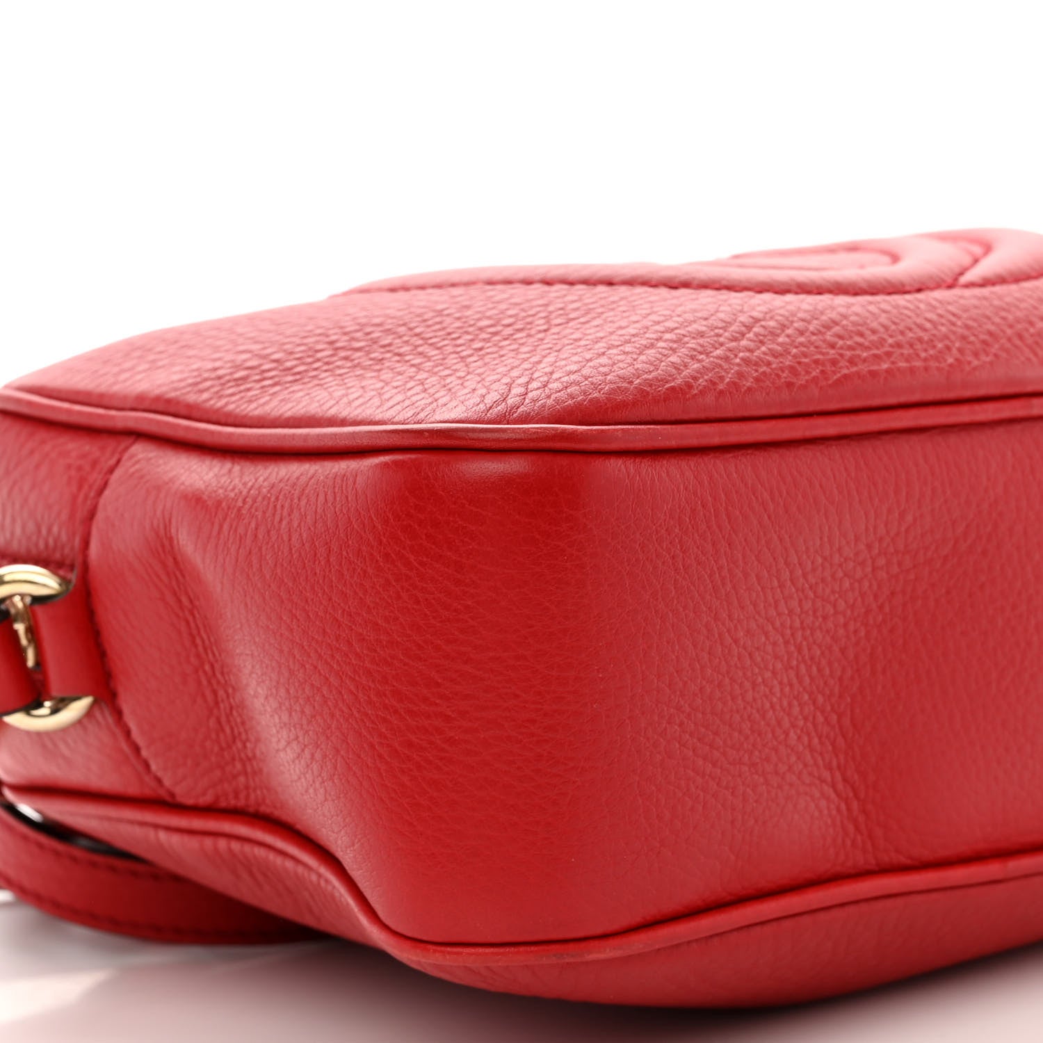 Gucci Pebbled Calfskin Small Soho Disco Bag Tabasco Red 10 of 13