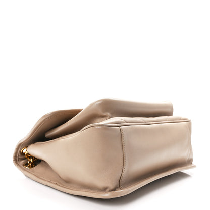 Saint Laurent Lambskin Matelasse Monogram Medium Niki Chain Satchel Dark Beige 4 of 16