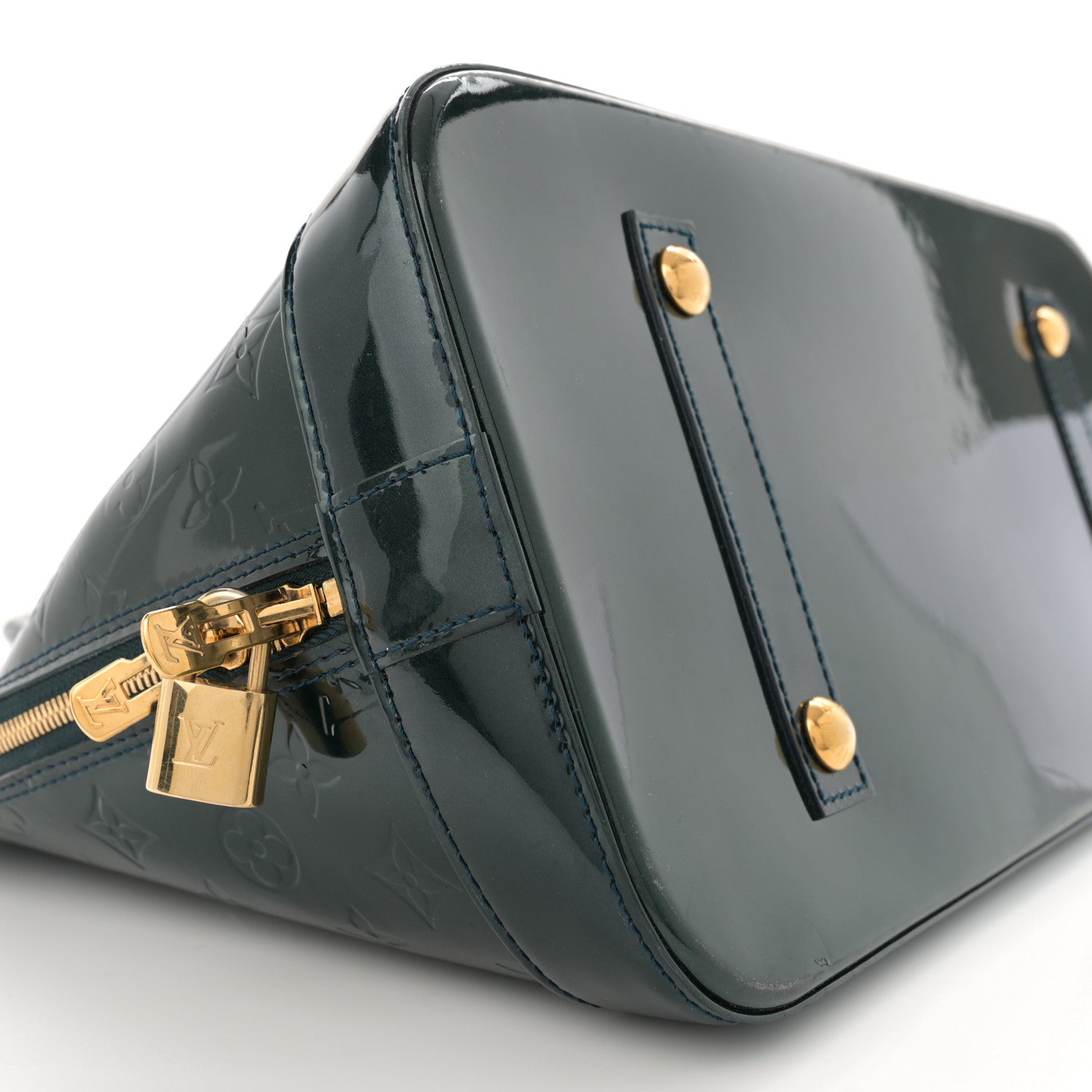 Louis Vuitton Vernis Alma GM Blue Nuit 9 of 15