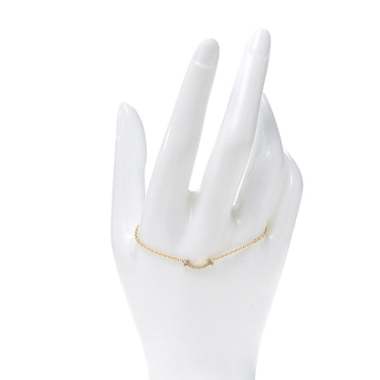 Tiffany 18K Yellow Gold Diamond Mini T Smile Bracelet 2 of 6