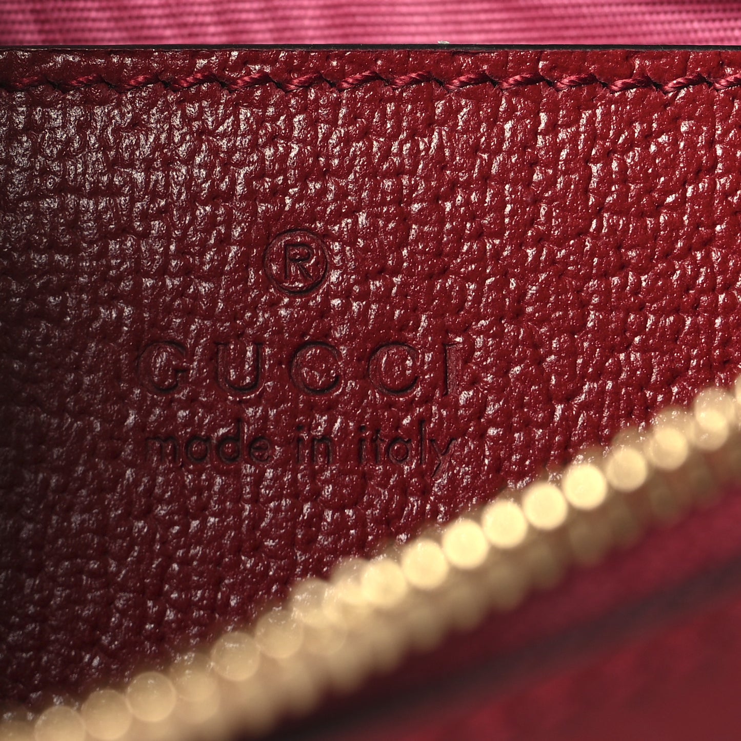 Sequin Textured Dollar Calfskin Strawberry Small Ophidia GG Handbag Red