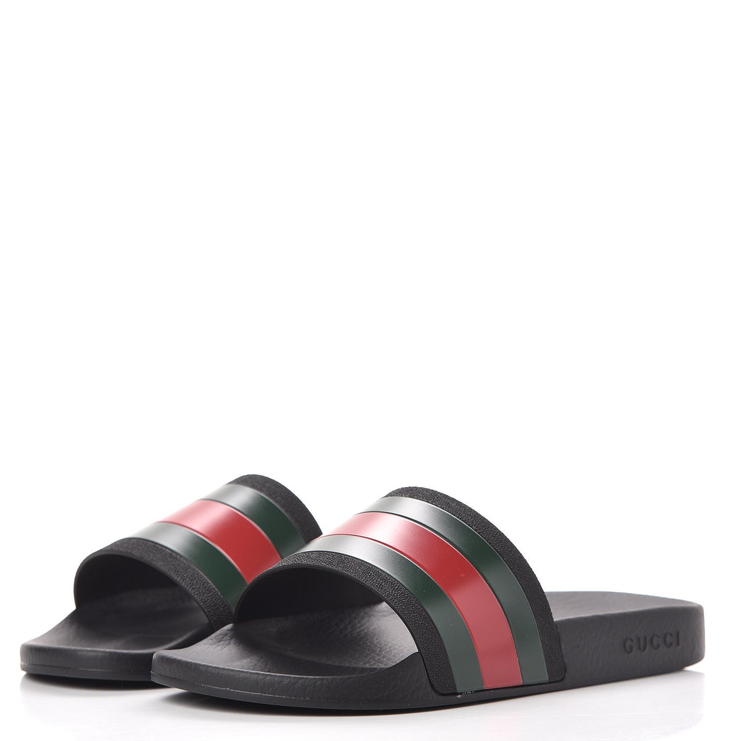 Rubber Web Mens Pool Slide Sandals 10 Black Green Red