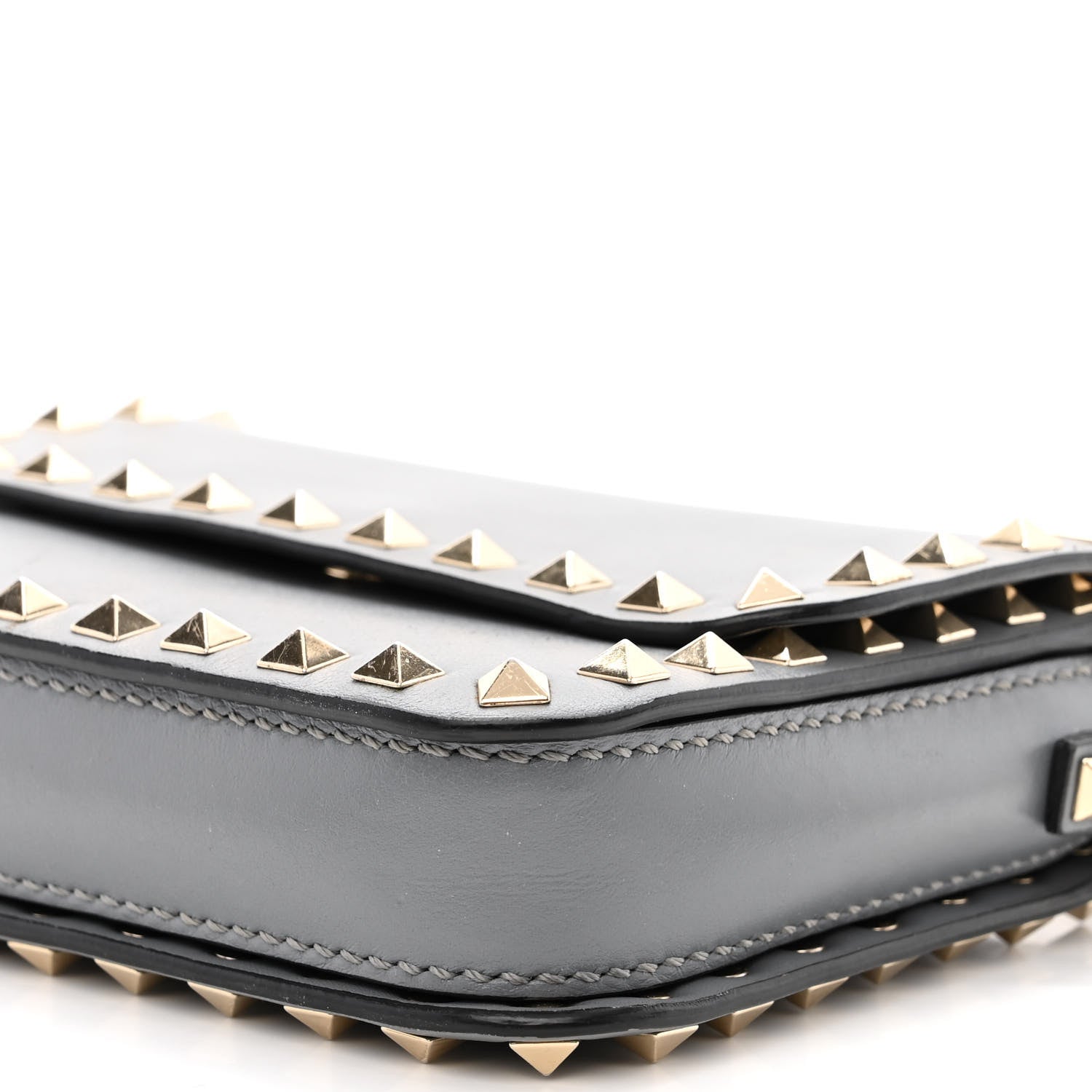 Valentino Garavani Vitello Rockstud Flap Crossbody Bag Stone 9 of 11
