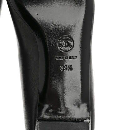 Chanel Lambskin CC Cap Toe Bow Ballerina Flats 39.5 Black 14 of 20