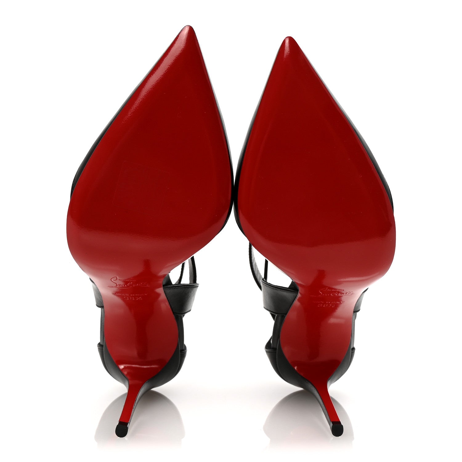 Christian Louboutin Calfskin PVC Multimiss 100 Pumps 38.5 Black 6 of 9