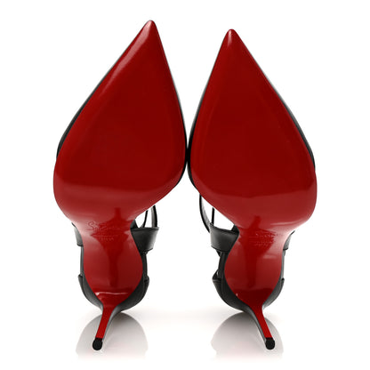 Christian Louboutin Calfskin PVC Multimiss 100 Pumps 38.5 Black 6 of 9