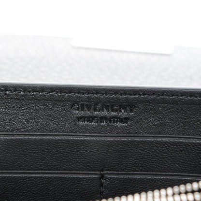 Givenchy Grained Calfskin Shark Lock Long Flap Wallet Black 6 of 7