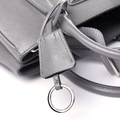 Prada Saffiano Lux Micro Galleria Shoulder Bag Ardesia 12 of 14