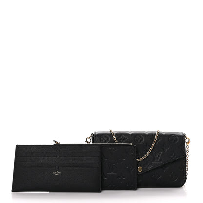 Louis Vuitton Empreinte Pochette Felicie Chain Wallet Black 3 of 11