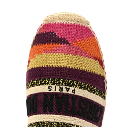 Christian Dior Cotton Embroidered Patchwork Granville Espadrille 36.5 Multicolor 9 of 9