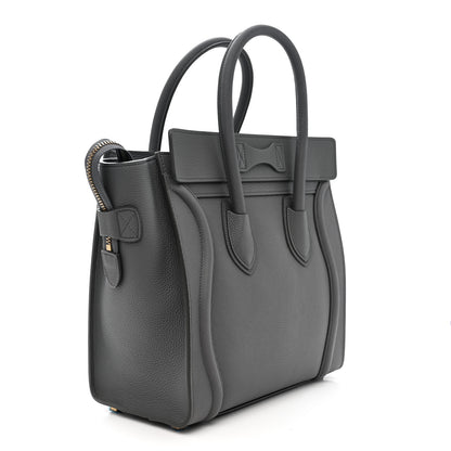 Celine Baby Drummed Calfskin Micro Luggage Kohl 2 of 9