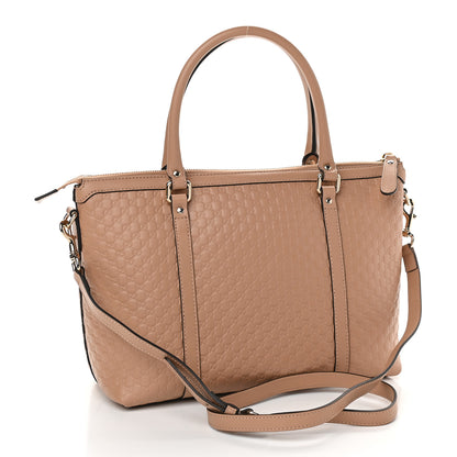 Gucci Soft Microguccissima Small Zippered Satchel Camelia 3 of 9