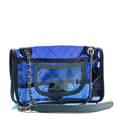 Chanel PVC Lambskin Stitched Mini Coco Splash Flap Blue 2 of 7